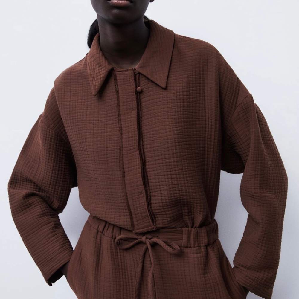 Textured shirt and pant set